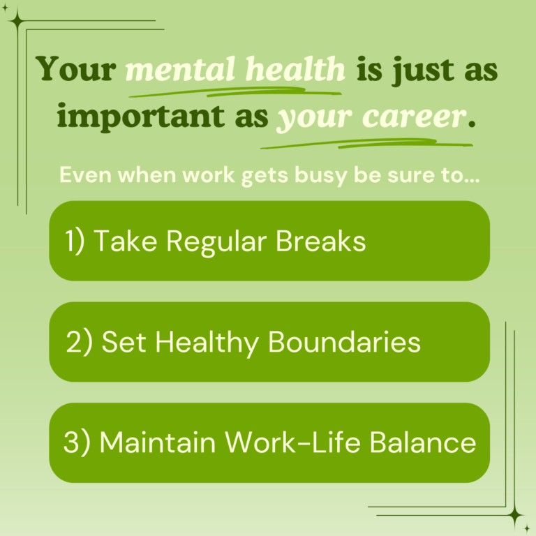 Your mental health is just as important as your career. - 84